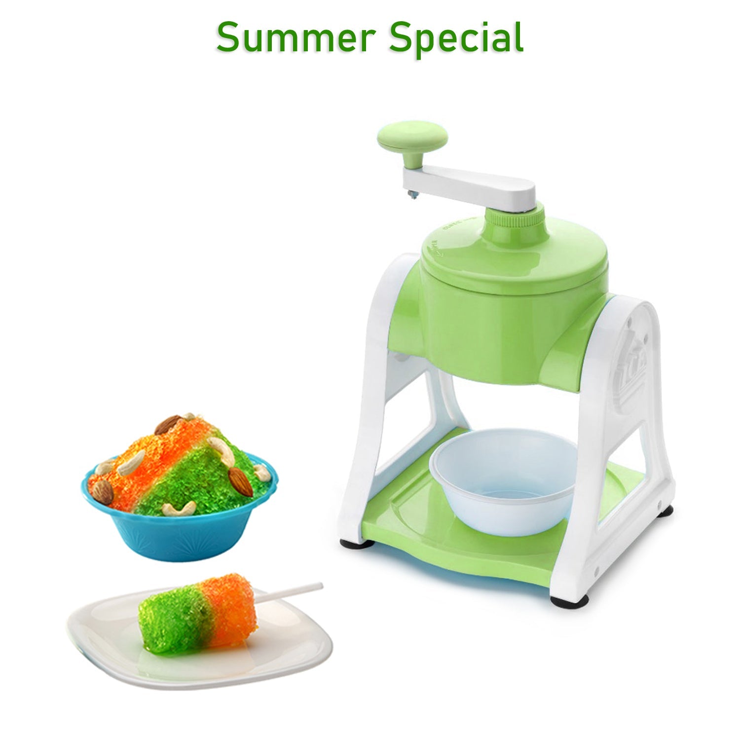 0130A Ice Gola Maker Ice Snow Maker Machine | Ice Crusher | Indoor Outdoor Manual With Steel Blade & Antislip Grip DeoDap 0130A Ice Gola Maker Ice Snow Maker Machine | Ice Crusher | Indoor Outdoor Manual With Steel Blade & Antislip Grip DeoDap